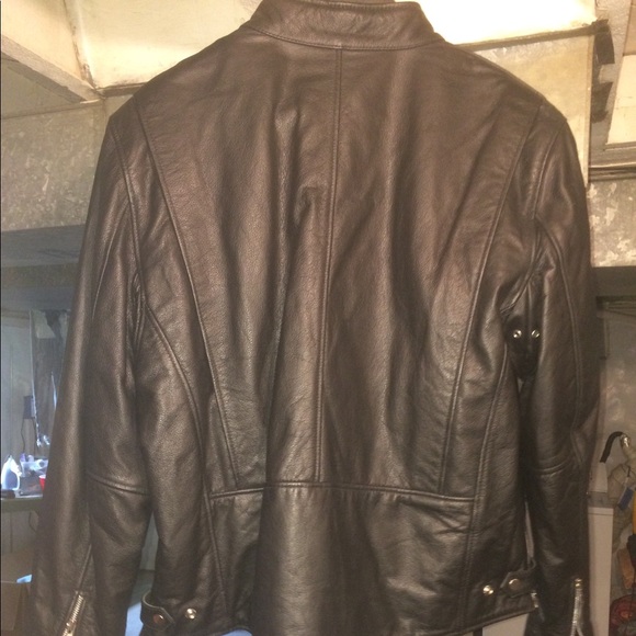 FMC black leather motorcycle riding jacket - Picture 6 of 6
